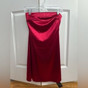 Elegant Red Satin dress